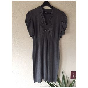 Grey knit dress
